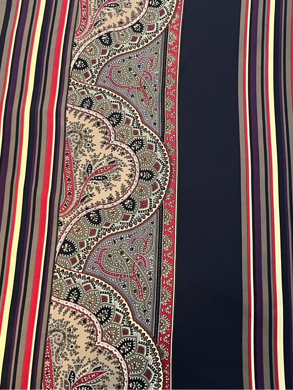 Vintage Talbots 100% Silk Paisley Boho Equestrian Old Money Square Scarf